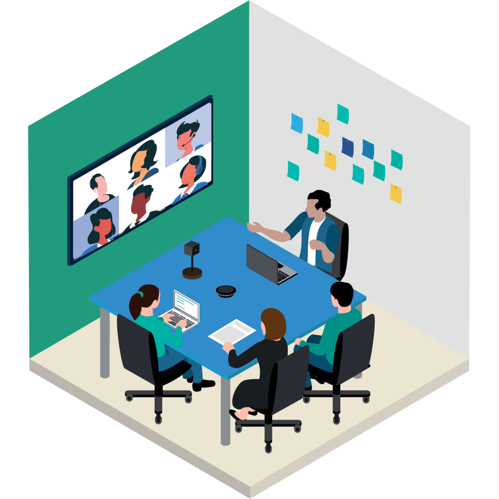WorkSphere联合通讯应用场景:4至 8人会议室