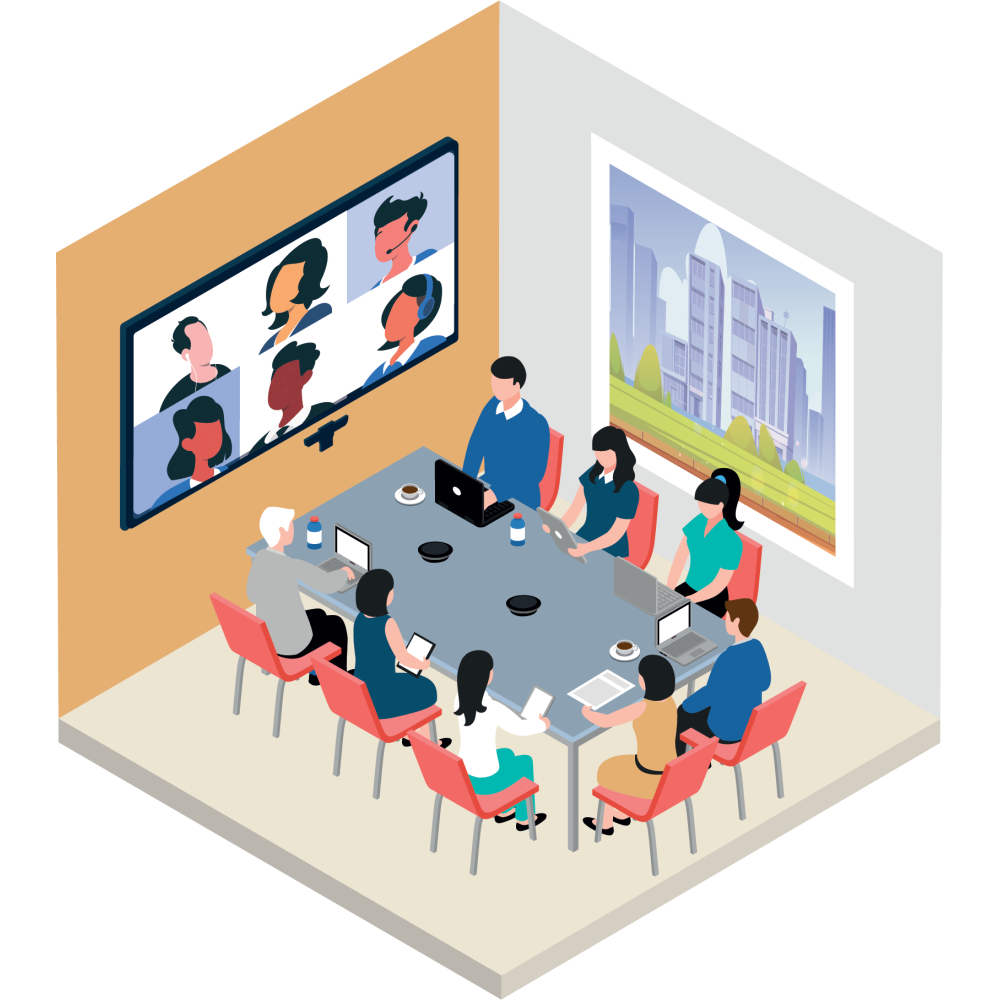 WorkSphere联合通讯应用场景:8人以上会议室
